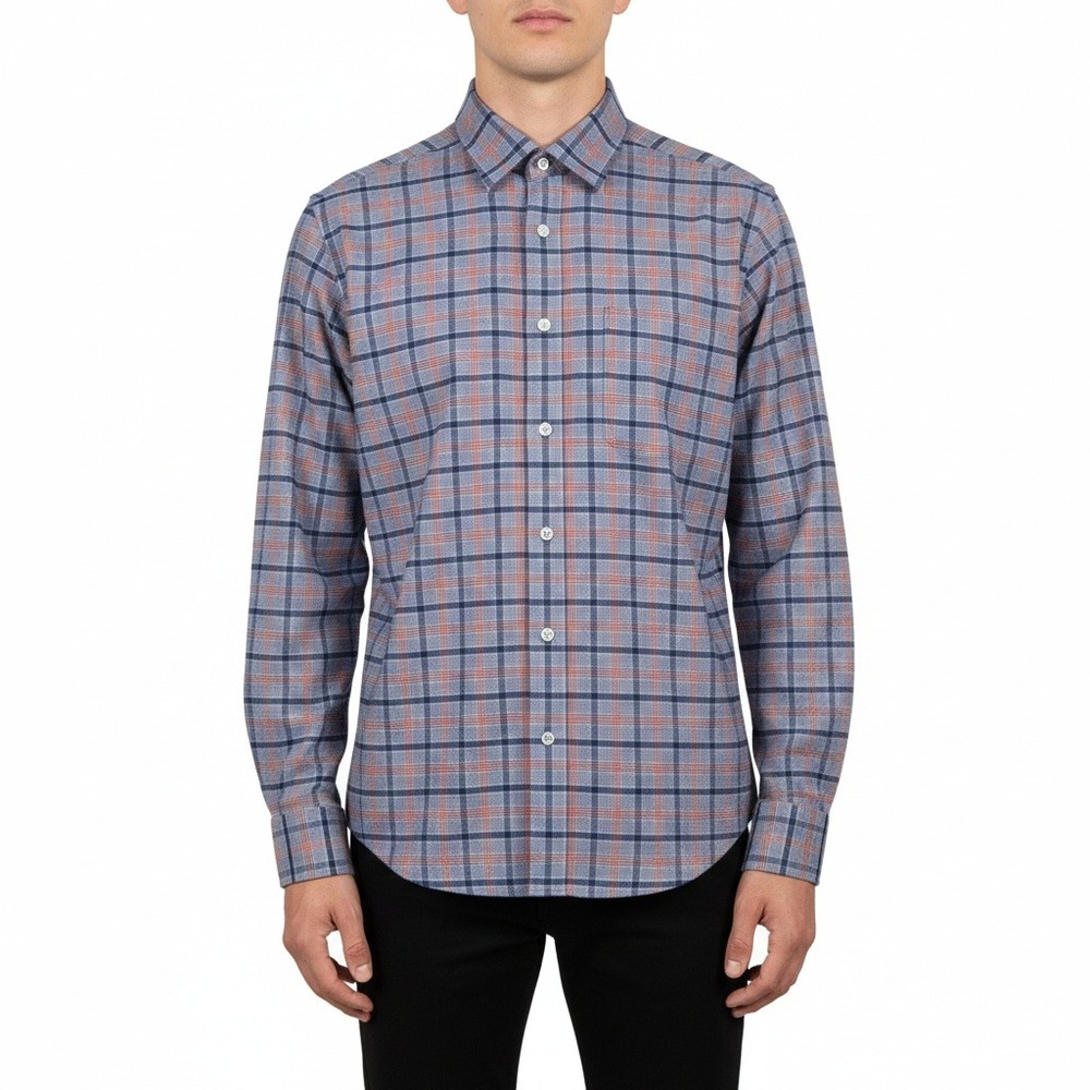 UNTUCKit Bernardo Plaid Long Sleeve Button Down Shirt Men Size XL Casual Western